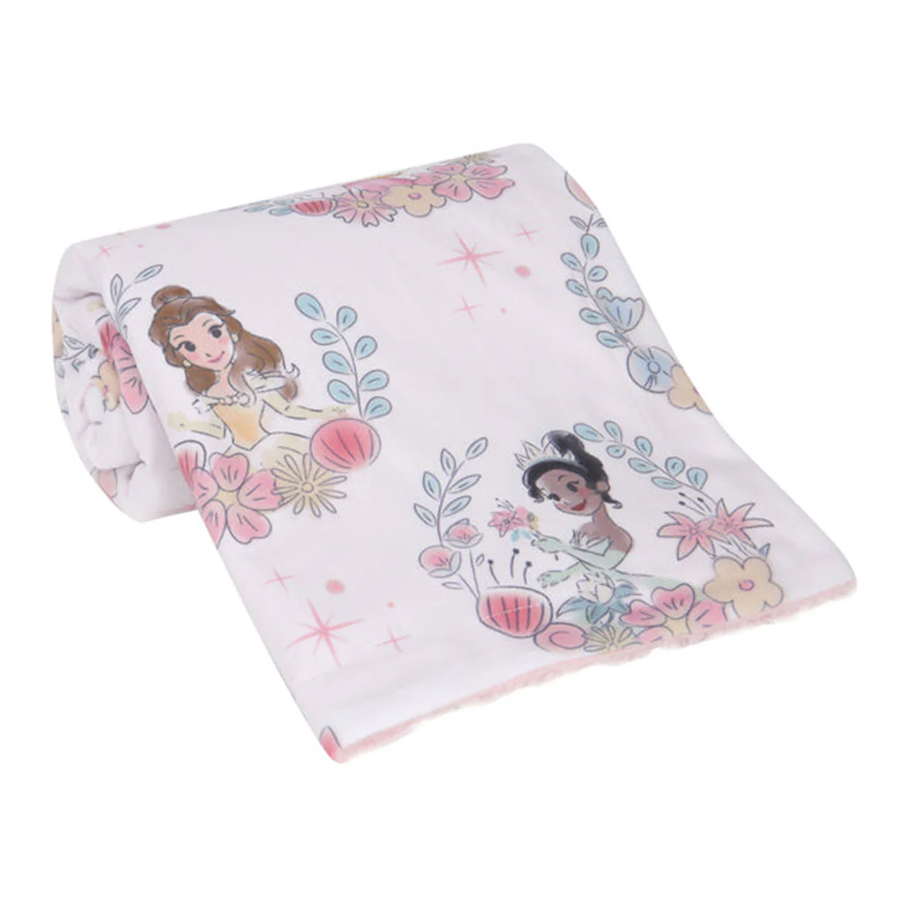 Lambs & Ivy Princesses Minky/Sherpa Blanket - Image 3