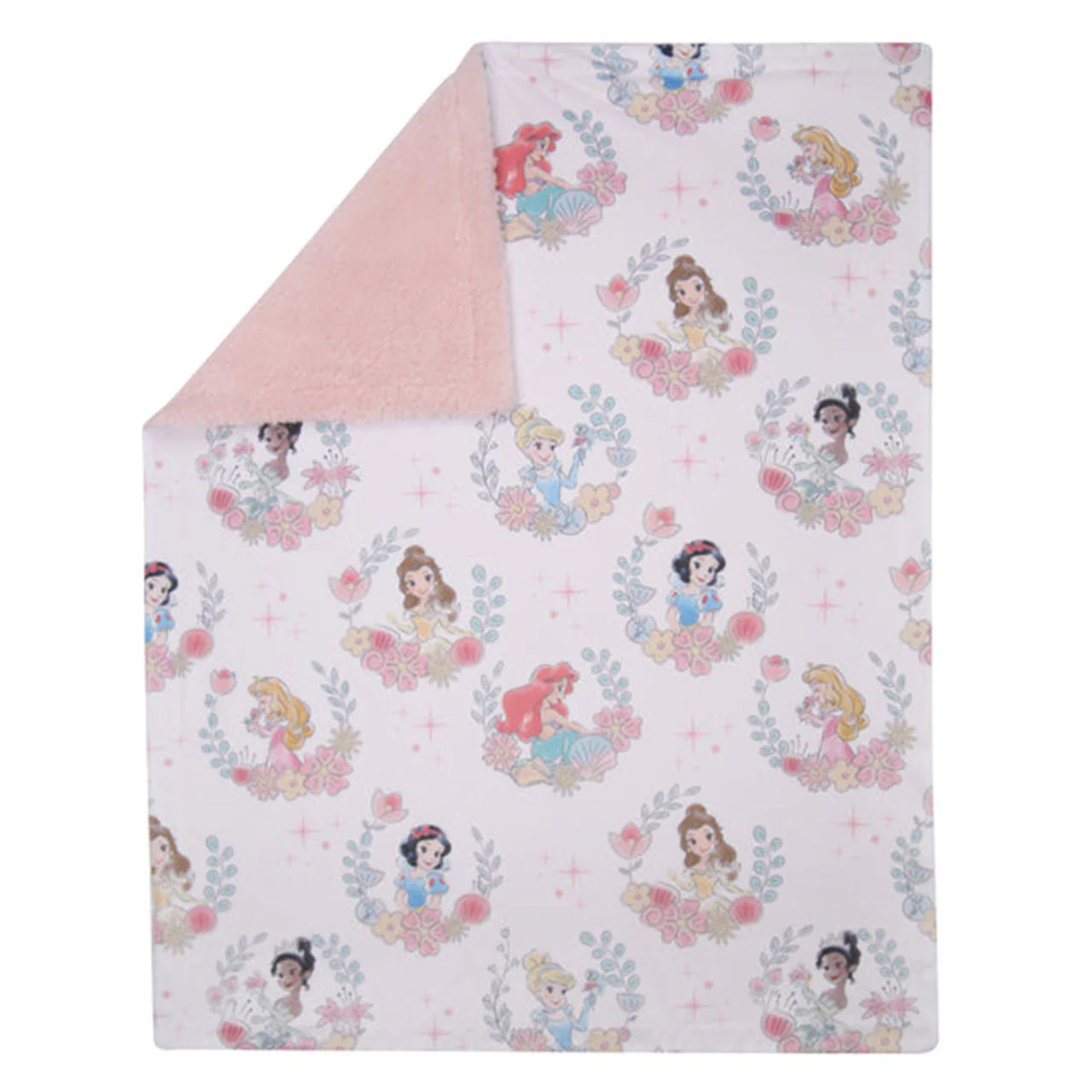 Lambs & Ivy Princesses Minky/Sherpa Blanket - Image 4