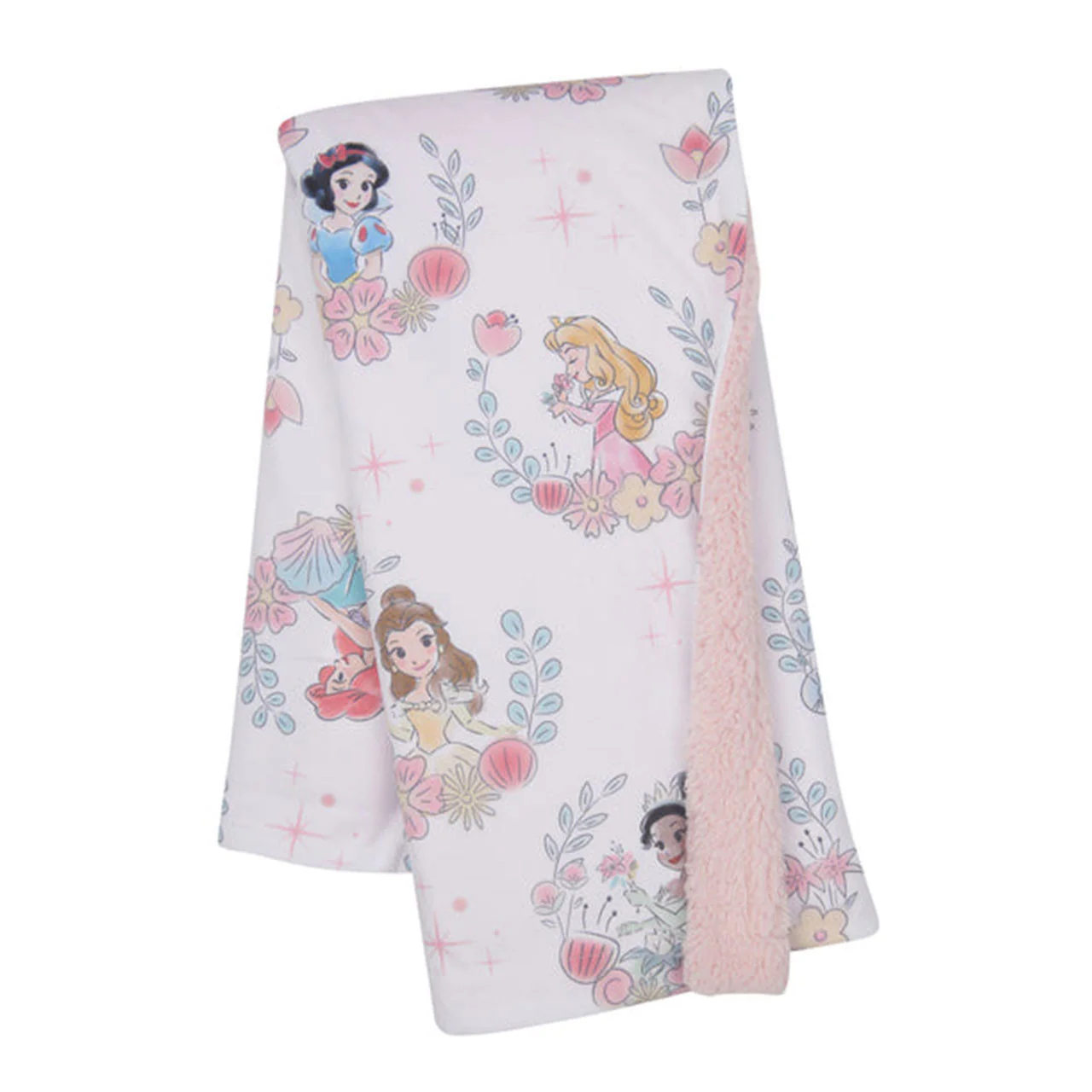 Lambs & Ivy Princesses Minky/Sherpa Blanket - Image 5