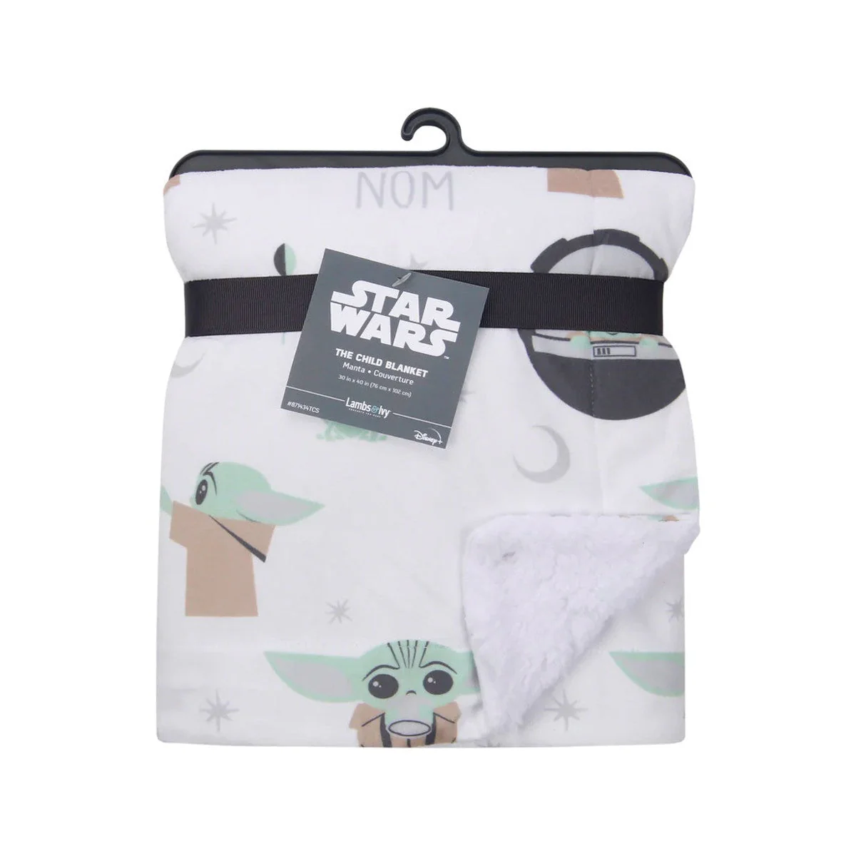 Lambs & Ivy The Child Baby Yoda The Child Minky/Sherpa Blanket - Image 6