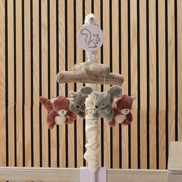 Lambs & Ivy Treetop Fox & Squirrel Woodland Musical Baby Crib Mobile Soother Toy - Image 6