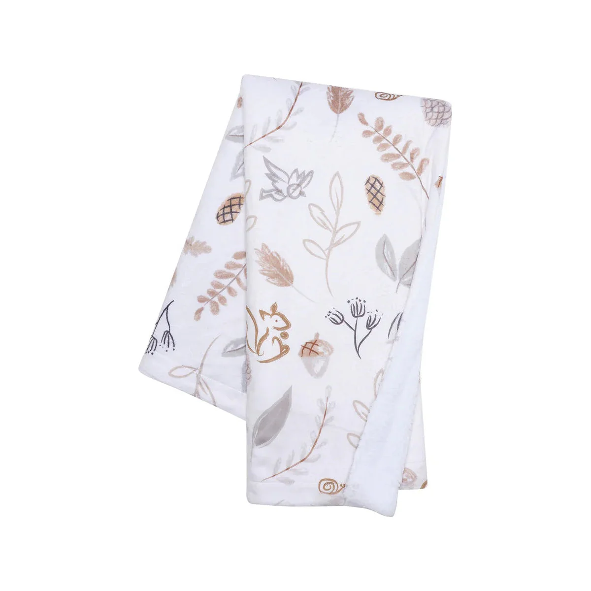 Lambs & Ivy Treetop Fox Woodland/Forest Minky/Faux Shearling Fleece Baby Blanket - Image 6