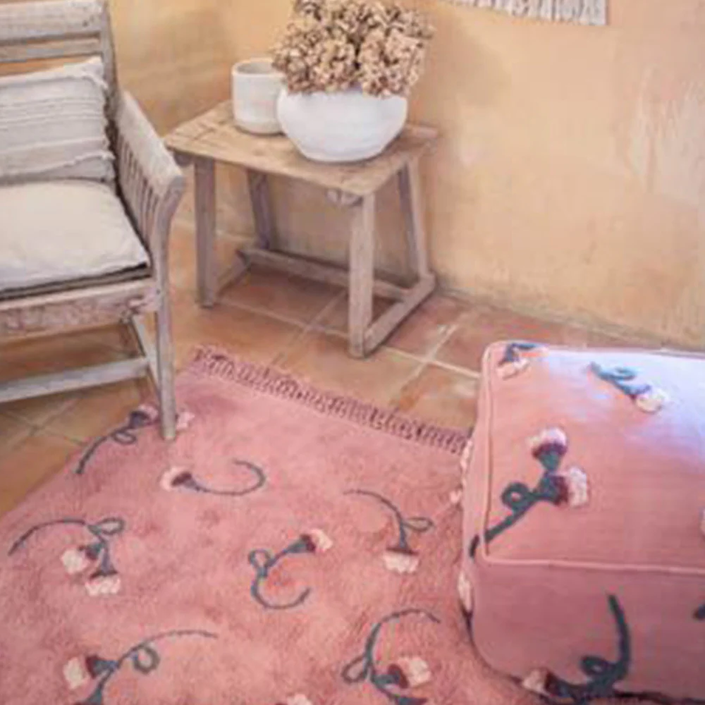 Lorena Canals Pouffe English Garden Ash Rose - Image 4