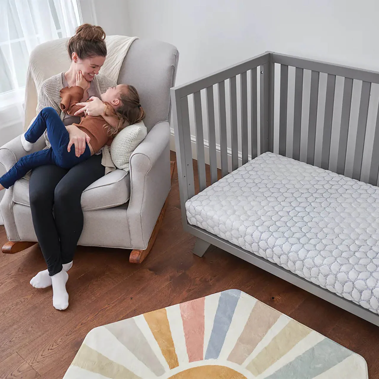 Lullaby Earth Gentle Start Breathable Crib Mattress - Blue Leaf - Image 8