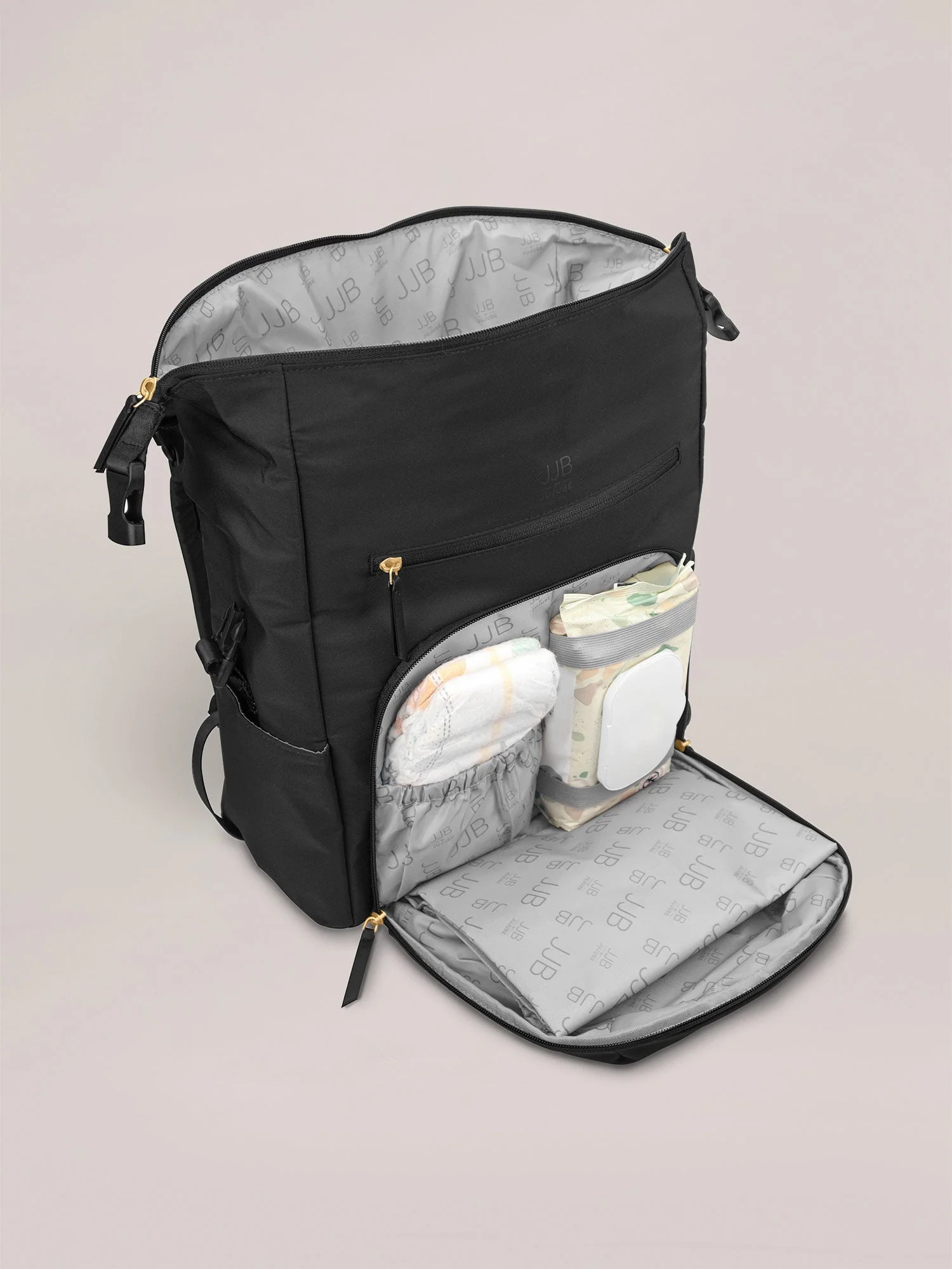 JuJuBe Modern Backpack Diaper Bag - Black - Image 4