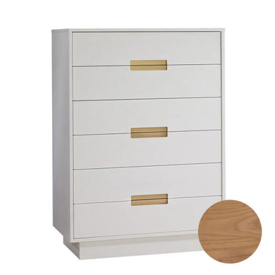 Natart Como Tall Chest 6 Drawers - Image 4