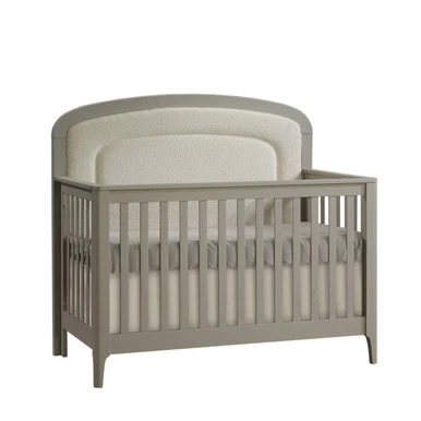 Natart Palo Crib To Double With Upholstered Panel Boucle Beige - Image 6