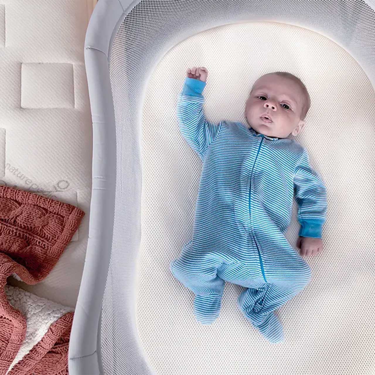 Naturepedic Bassinet Pad with Breathable Cover for Halo - Natural - Image 3