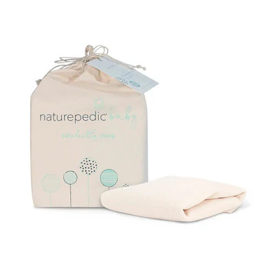 Naturepedic Breathable Mini Crib Mattress Cover - Natural - Image 2