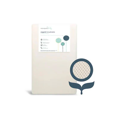 Naturepedic Breathable Mini Crib Mattress - Natural - Image 2