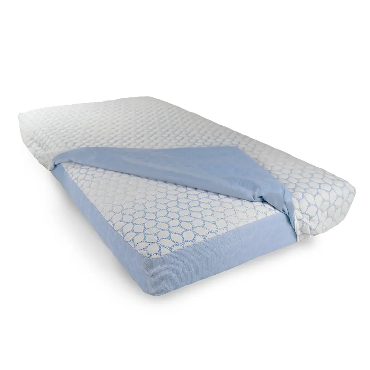 Lullaby Earth Twin DREAM EASY Kids Mattress w/Waterproof Cover - Blue Leaf