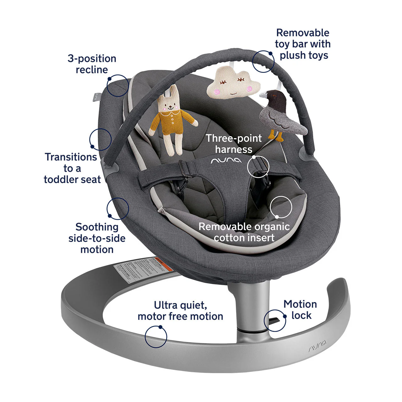 Nuna LEAF Grow Baby Seat with Toy Bar - Image 16