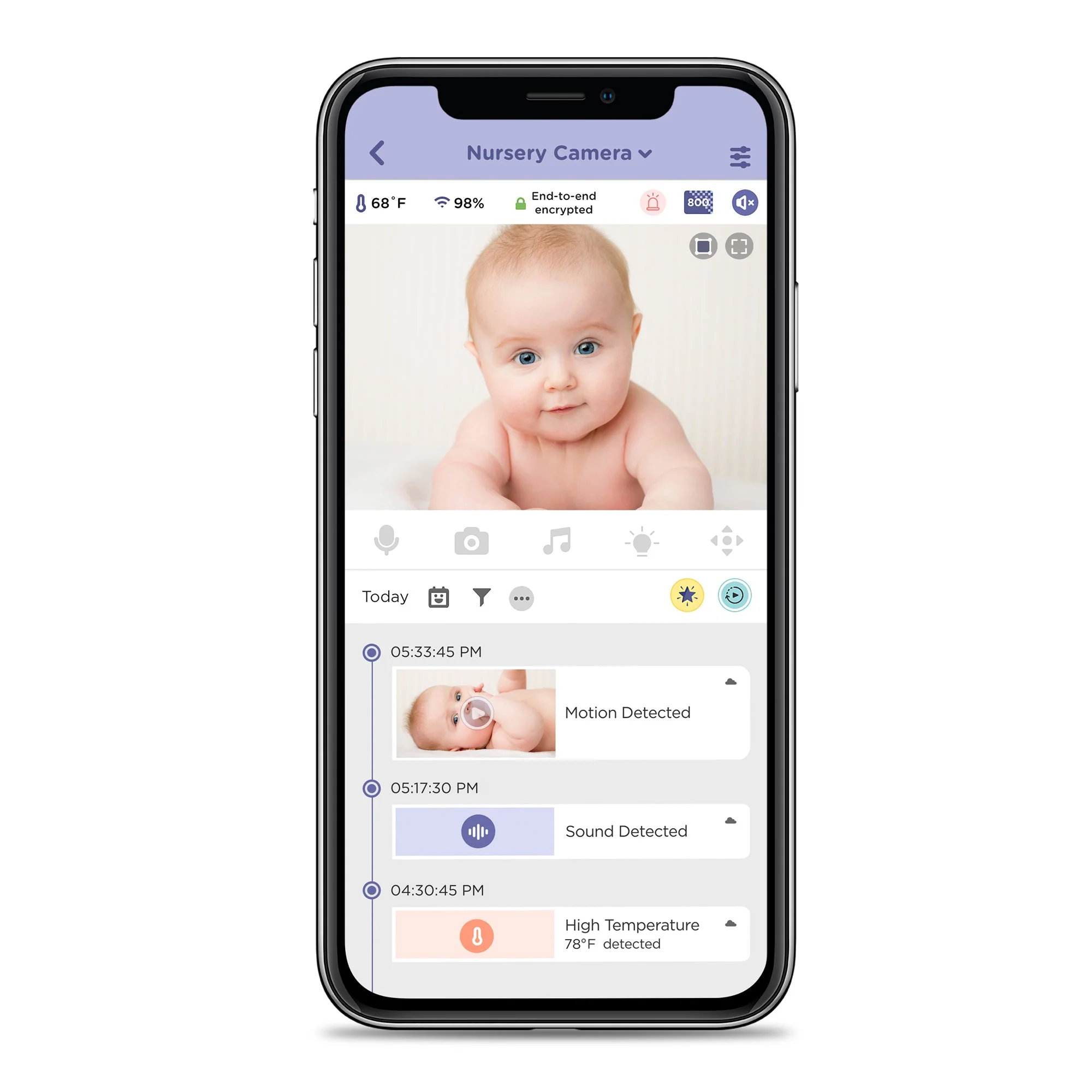 Hubble Connected Nursery Pal Cloud Touch Single - Image 8