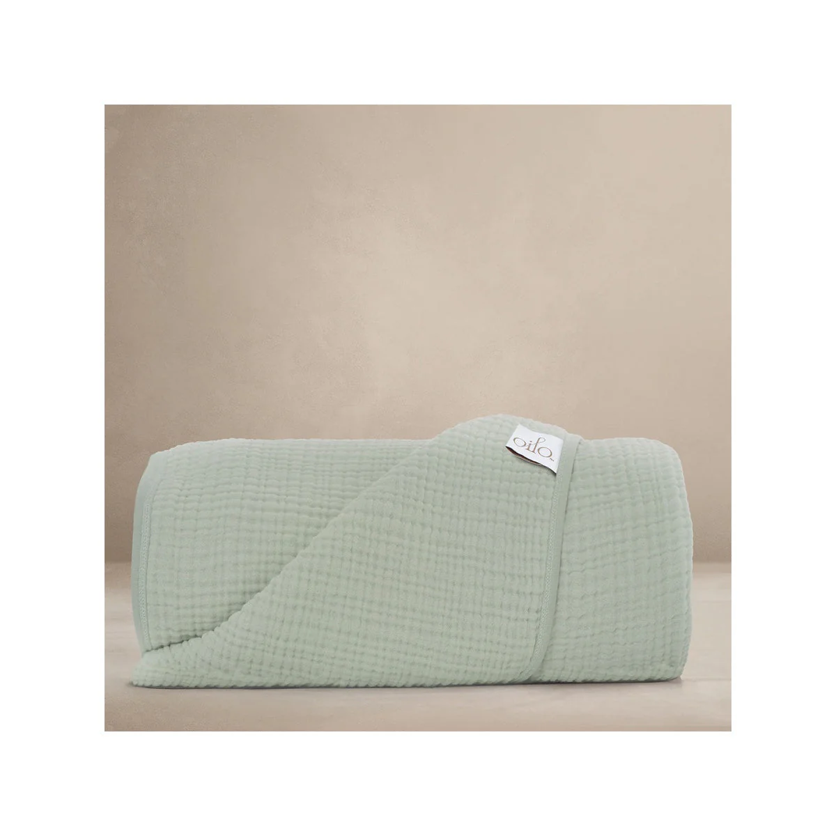 Oilo Fable Blanket- Throw- Sea Moss 4 Way Muslin, Organic 45 X 60" - Image 5
