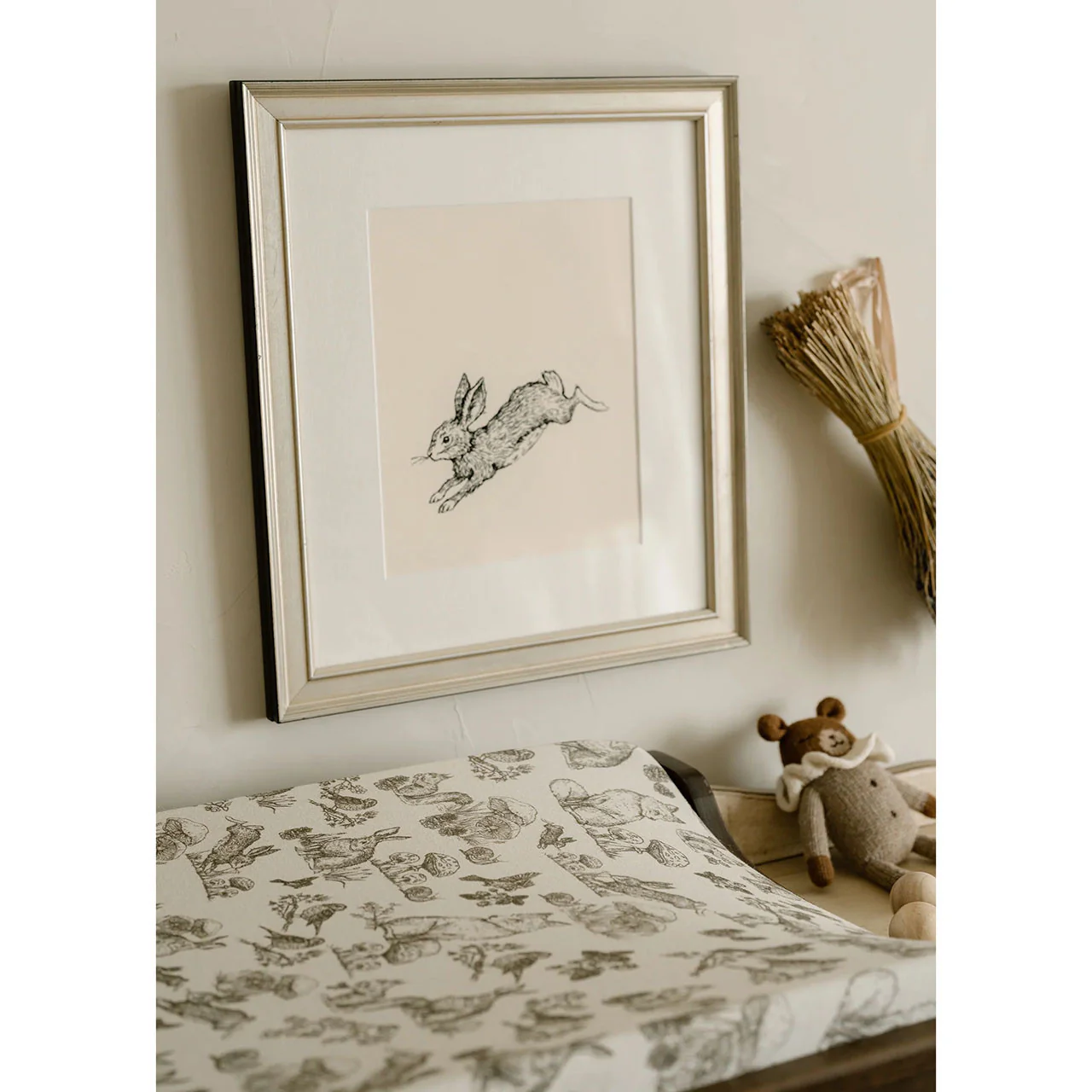 Oilo Fable Changing Pad Cover- Woodland Organic Jersey - Image 3