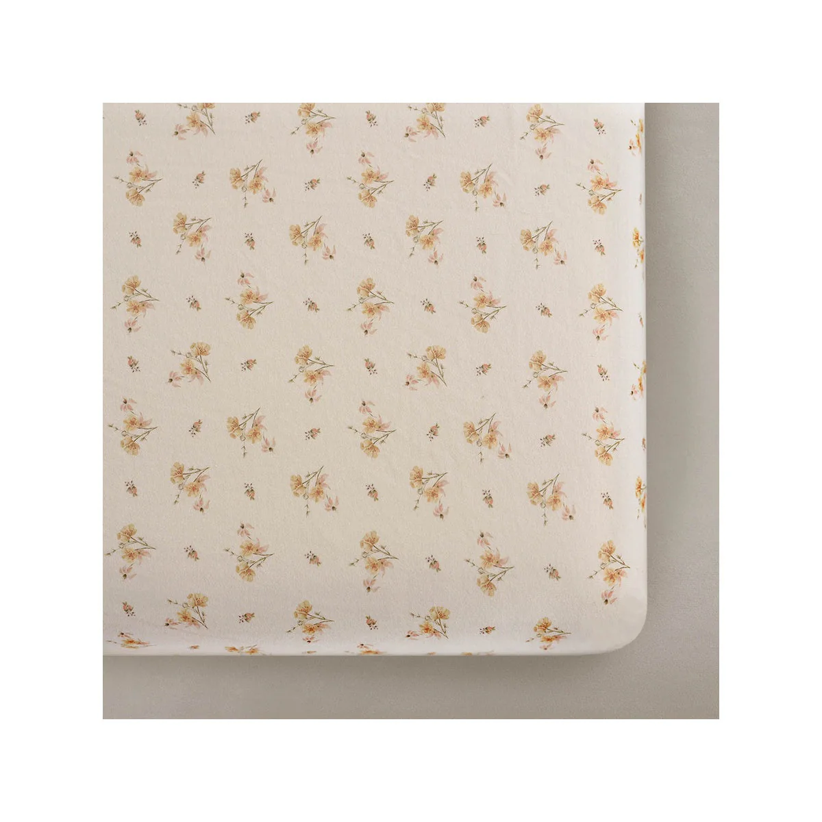 Oilo Fable Crib Sheet- Dainty Floral Organic Jersey - Image 6