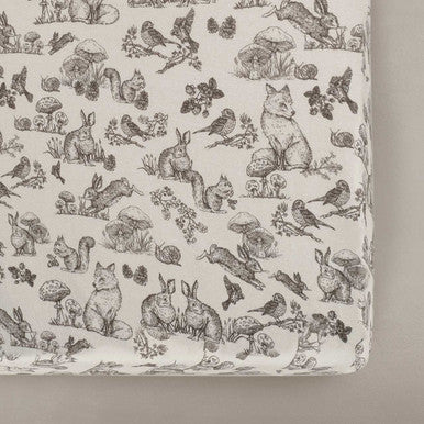 Oilo Fable Crib Sheet- Woodland Organic Jersey - Image 2