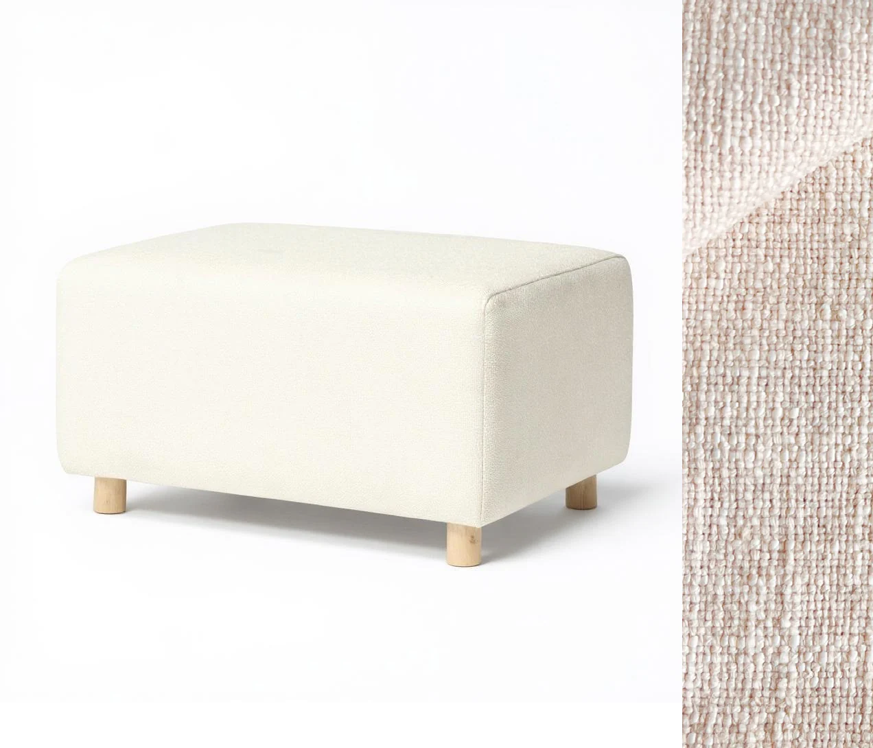 Oilo Ottoman Wide Rectangle Wood Base - Image 30