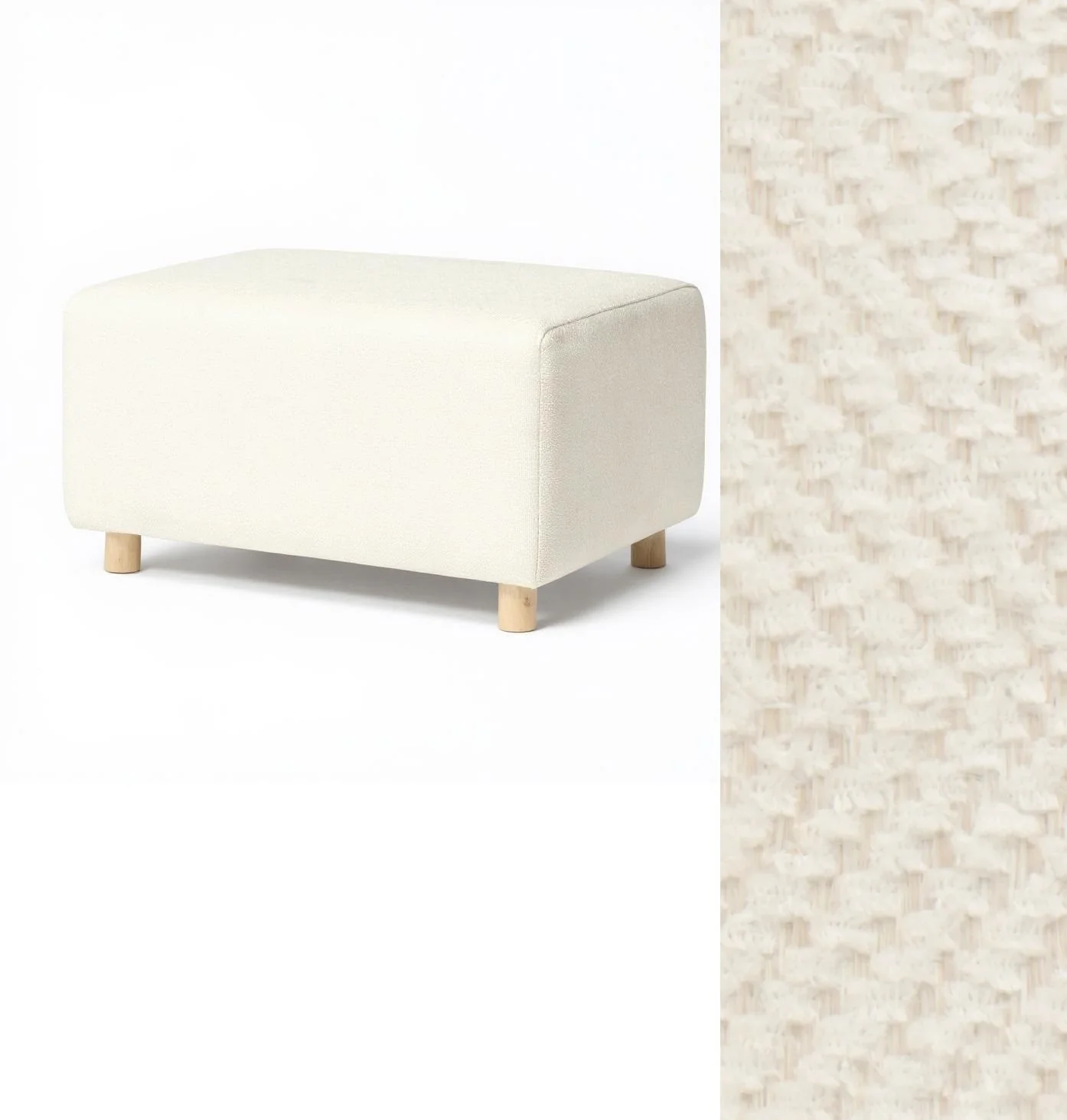 Oilo Ottoman Wide Rectangle Wood Base - Image 4