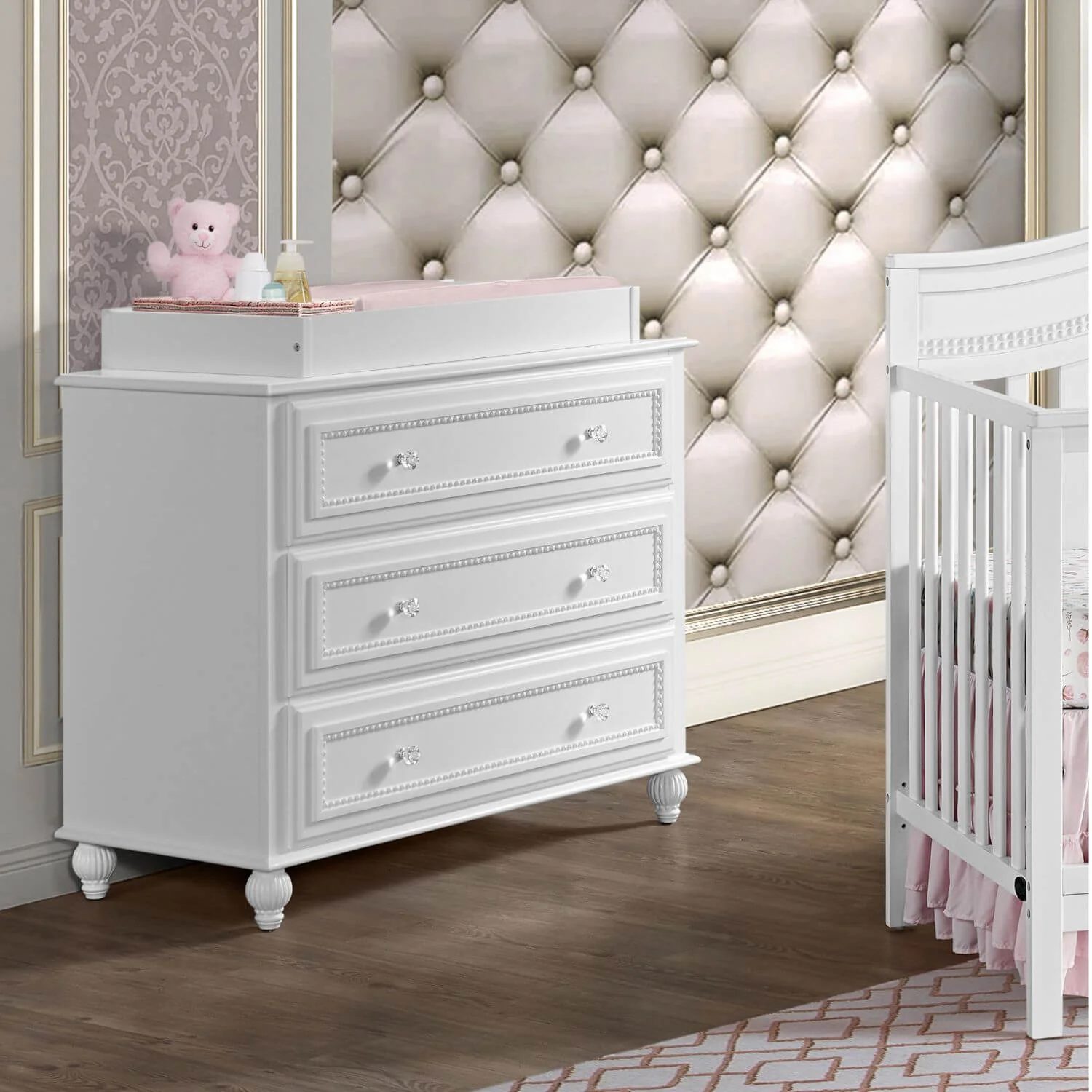 Oxford Baby Briella 3 Drawer Dresser - White - Image 6