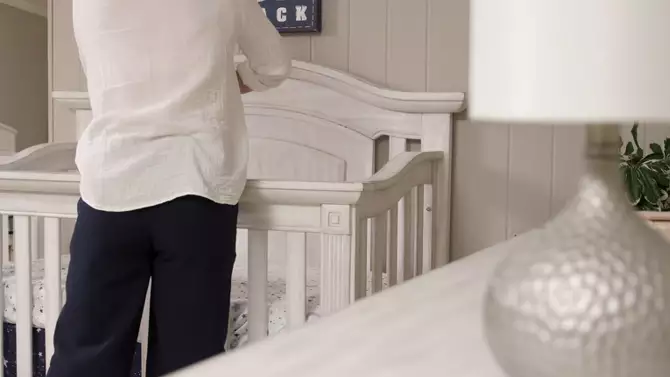 Oxford Baby Briella 4 in 1 Convertible Crib - White - Image 5