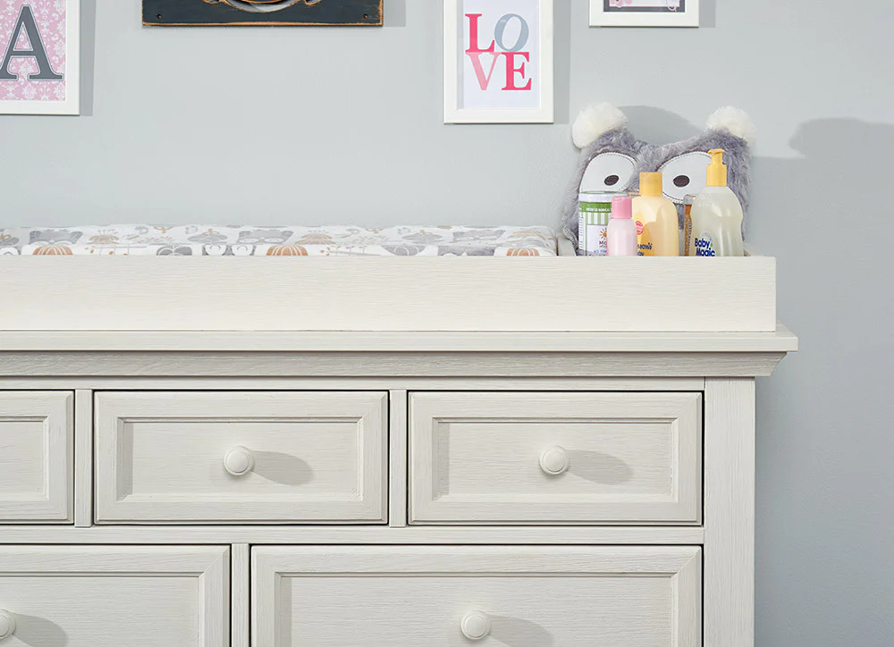 Oxford Baby Cottage Cove Collection Changing Topper in Vintage White - Image 3