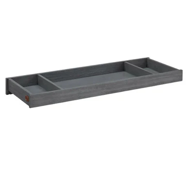 Oxford Baby Holland Changing Topper in Cloud Gray - Image 2