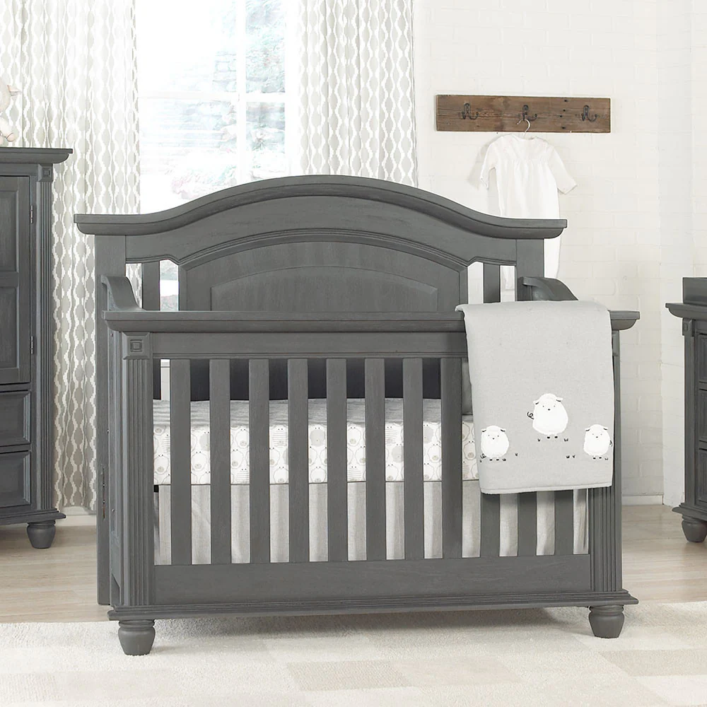 Oxford Baby London Lane 2 Piece Nursery Set - Crib & Dresser in Arctic Gray - Image 10