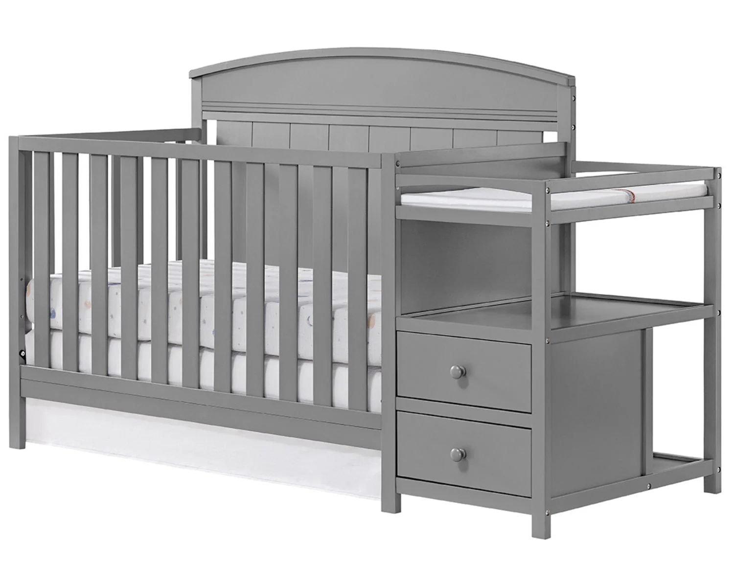 Oxford Baby Pearson Crib and Changer - Dove Gray