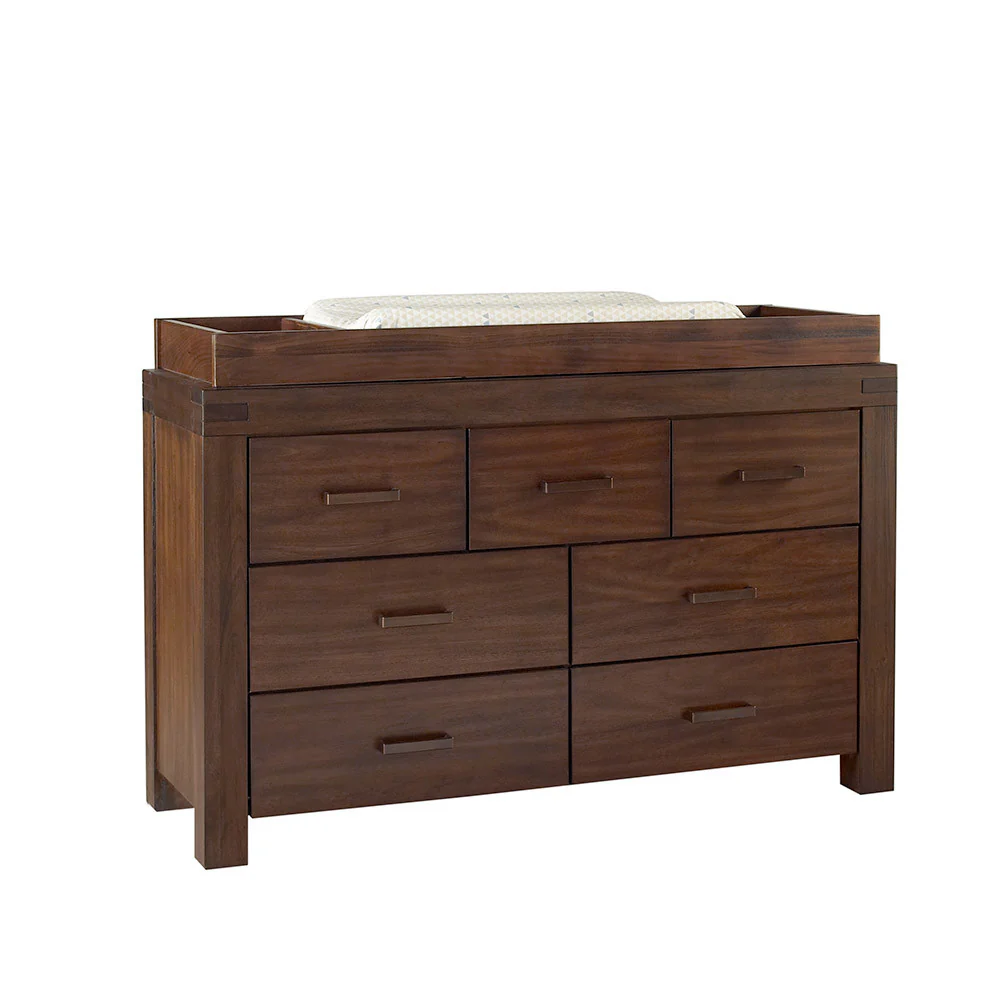 Oxford Baby Piermont Collection Changing Topper in Rustic Farmhouse Brown - Image 4