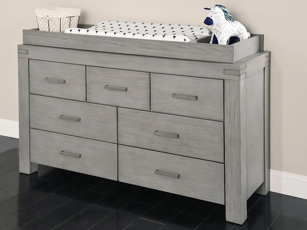 Oxford Baby Piermont Collection Changing Topper in Rustic Stonington Gray - Image 4