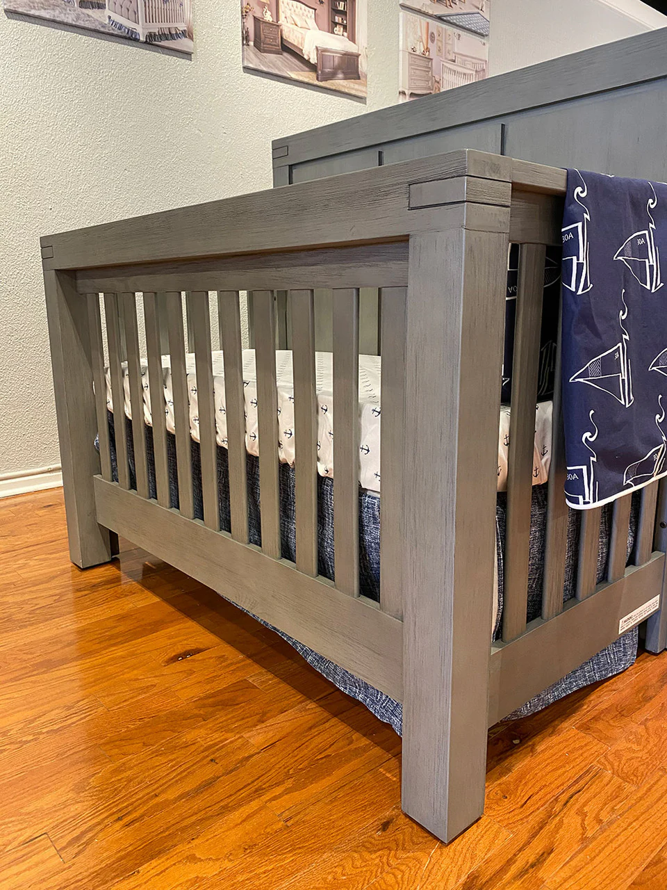 Oxford Baby Piermont Collection Convertible Crib in Rustic Stonington Gray - Image 13