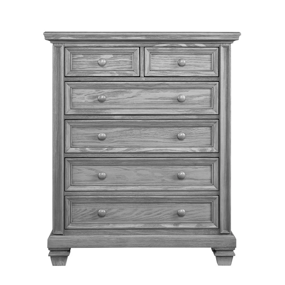 Soho Baby Richmond 6 Drawer Chest in Brushed Gray - Image 4