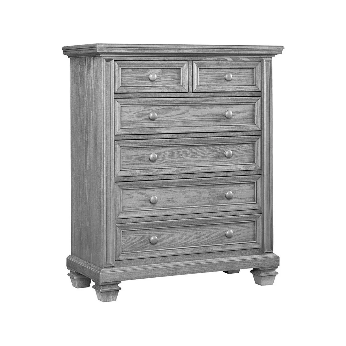 Soho Baby Richmond 6 Drawer Chest in Brushed Gray - Image 5