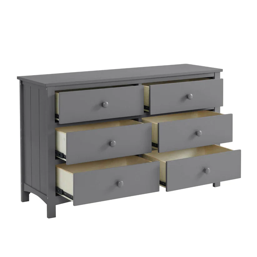 Oxford Baby Universal 6 Drawer RTA Dresser in Dove Gray - Image 5