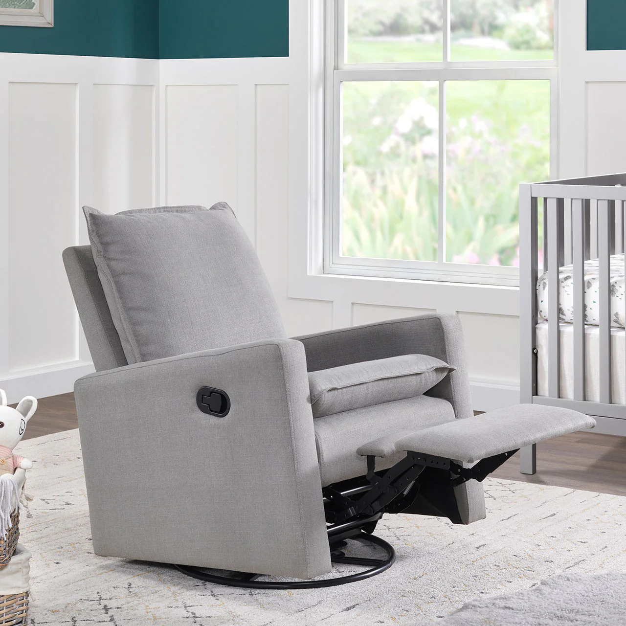 Oxford Baby Uptown Swivel Nursery Rocker/Recliner - Image 26