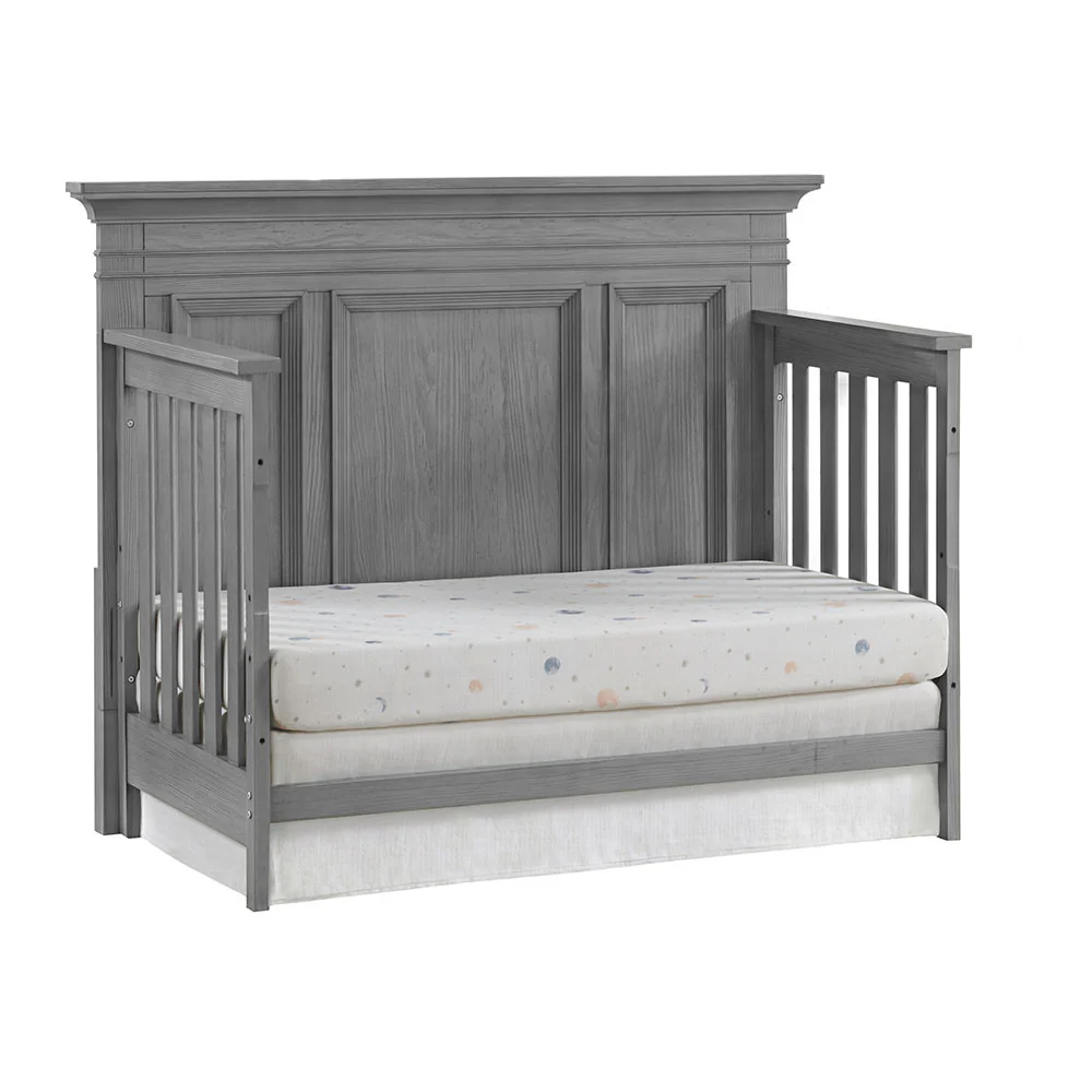 Oxford Baby Weston 2 Piece Nursery Set - Convertible Crib + & 7 Drawer Dresser in Dusk Gray - Image 6