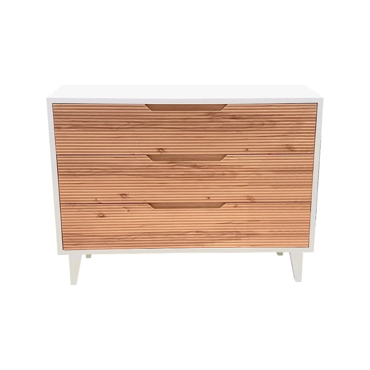 Pali Caravaggio Deluxe 3 Drawer Dresser - White/Biscotti - Image 5