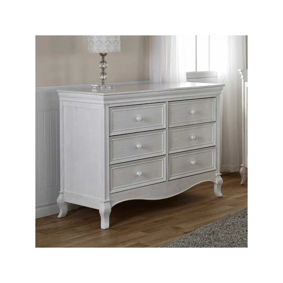 Pali Diamante Collection Double Dresser - Vintage White - Image 2