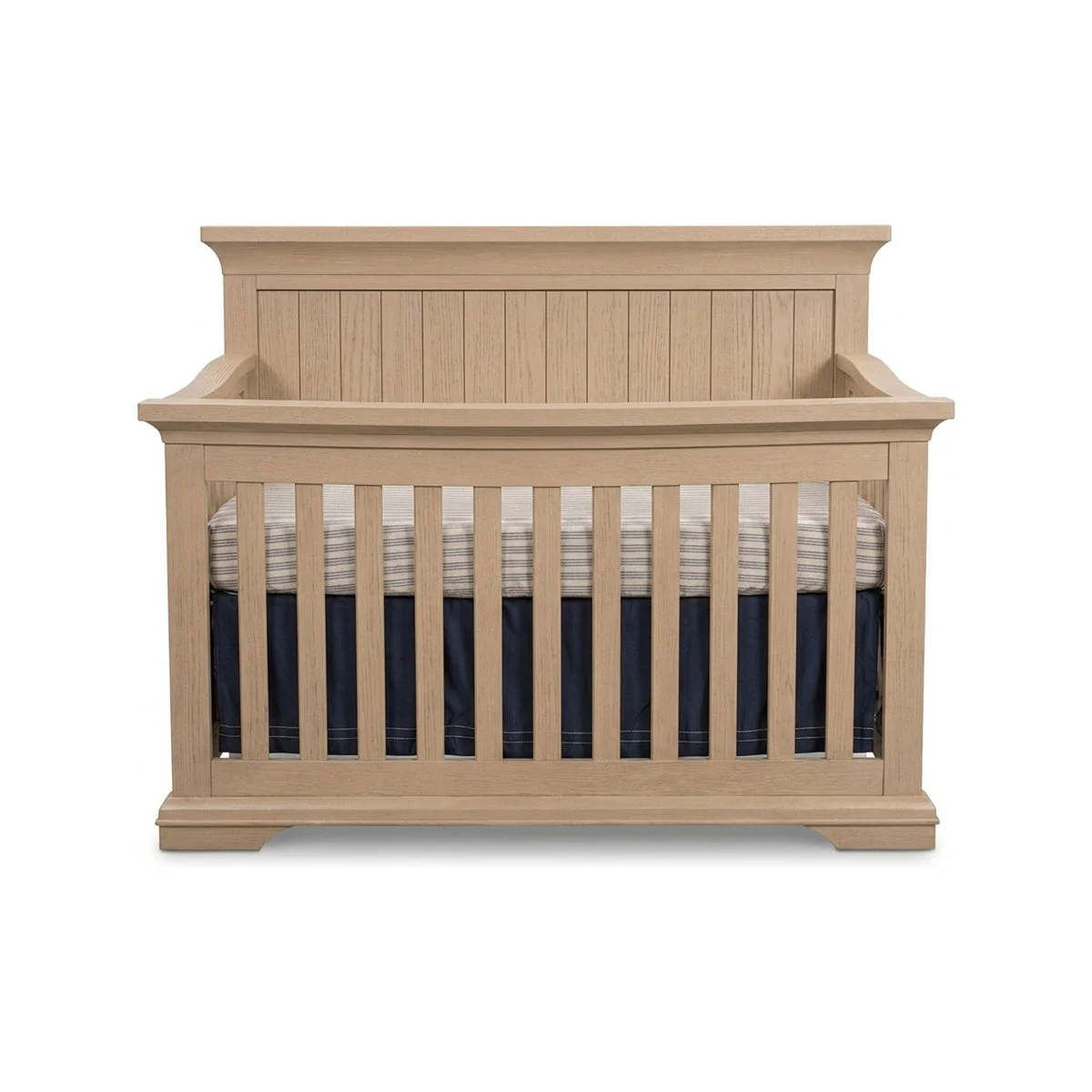 Pali Genova Convertible Crib With Wood Panel Vertical Lines - Image 2