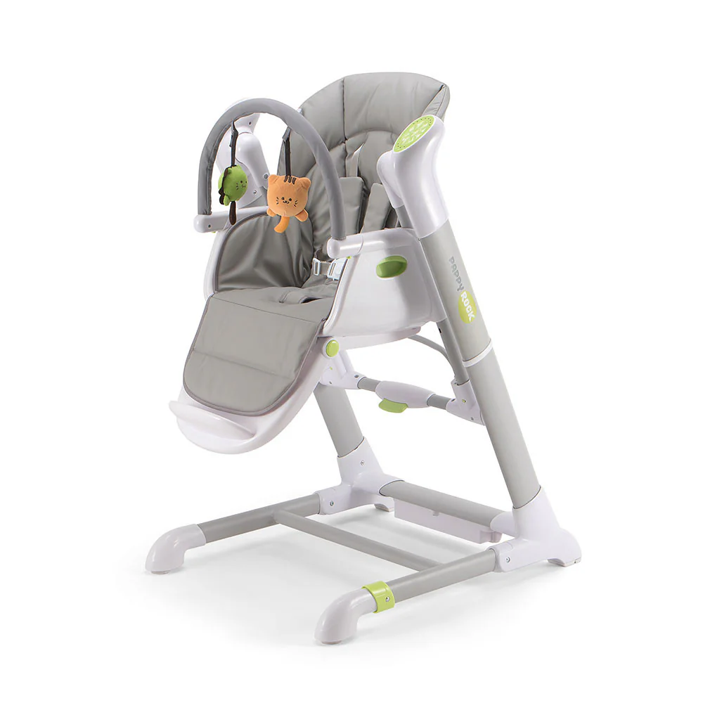 Pali Pappy Rock High Chair and Swing in Pearl Gray - Image 8
