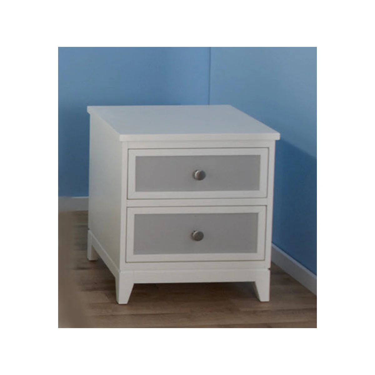 Pali Treviso Collection Nightstand in White/Grey - Image 3