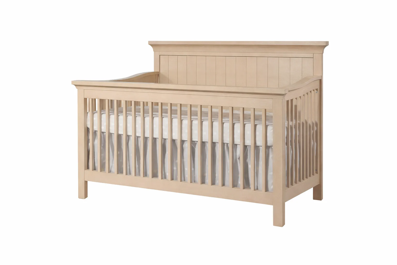 Pali Varese Convertible Crib - Straight leg With Wood Panel Vertical Lines - Image 2