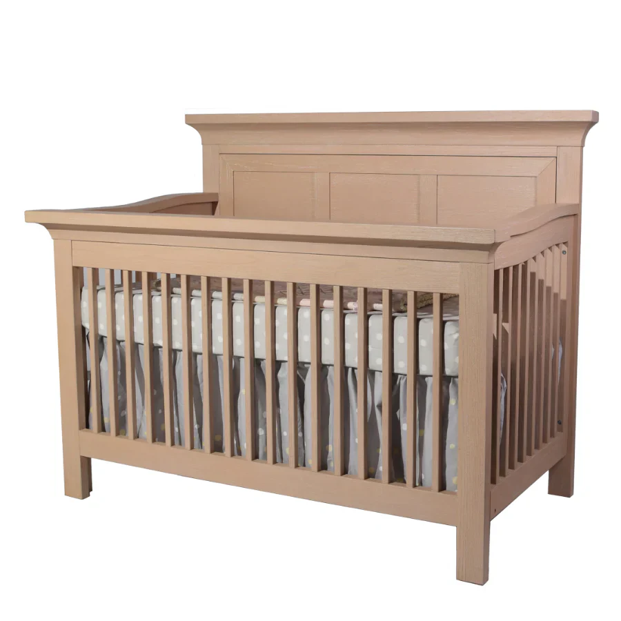 Pali Varese Convertible Crib - Straight leg With Wood Panel 3 Squares