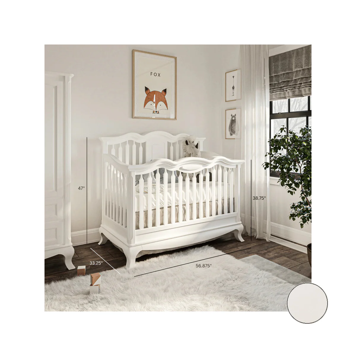 Romina Cleopatra Convertible crib w/ Open Back - Image 18