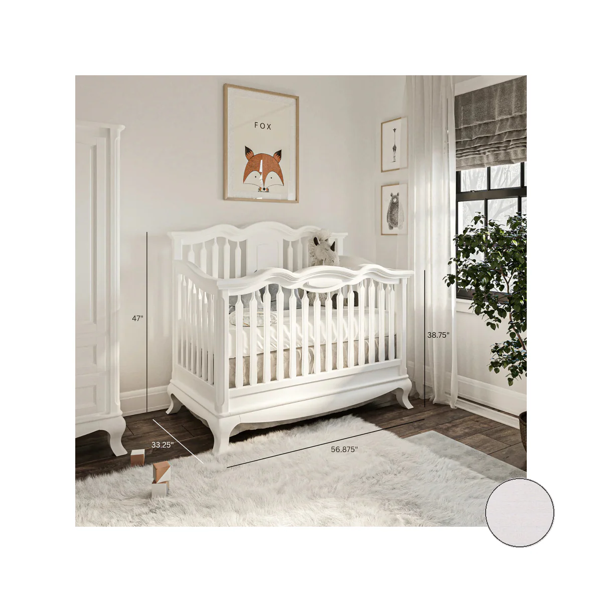 Romina Cleopatra Convertible crib w/ Open Back - Image 19