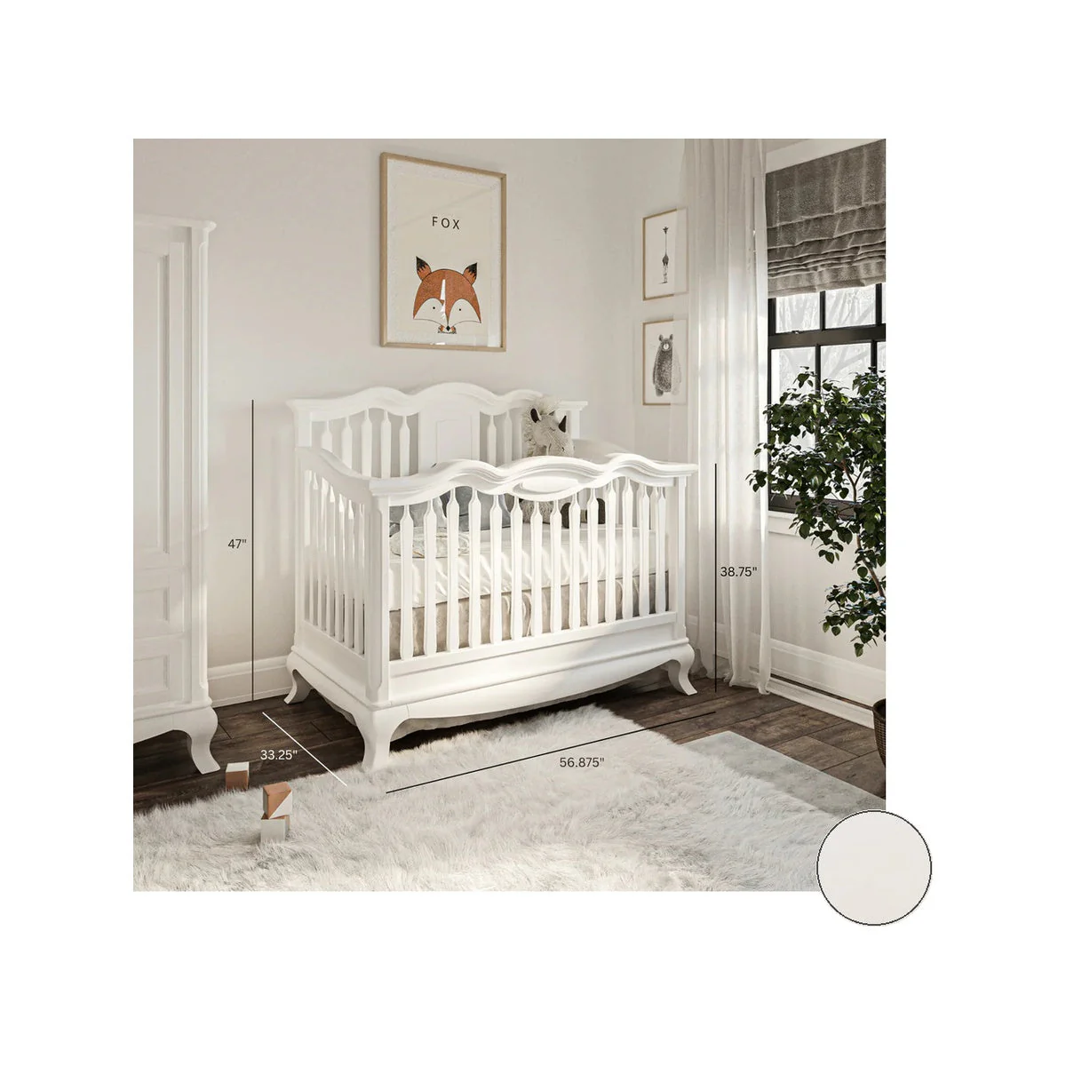 Romina Cleopatra Convertible crib w/ Open Back - Image 32