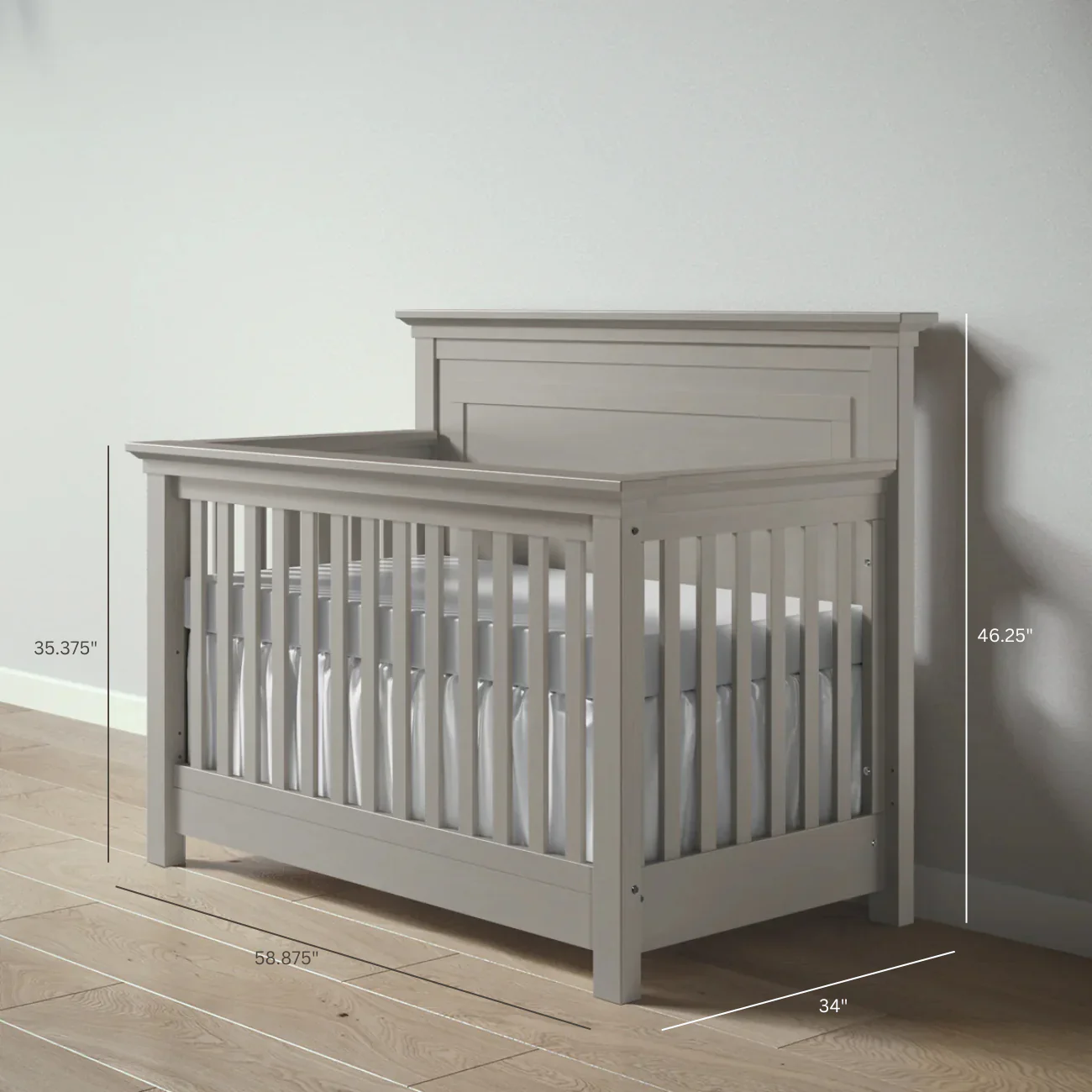 Romina Karisma Convertible Crib - Solid Panel - Image 4