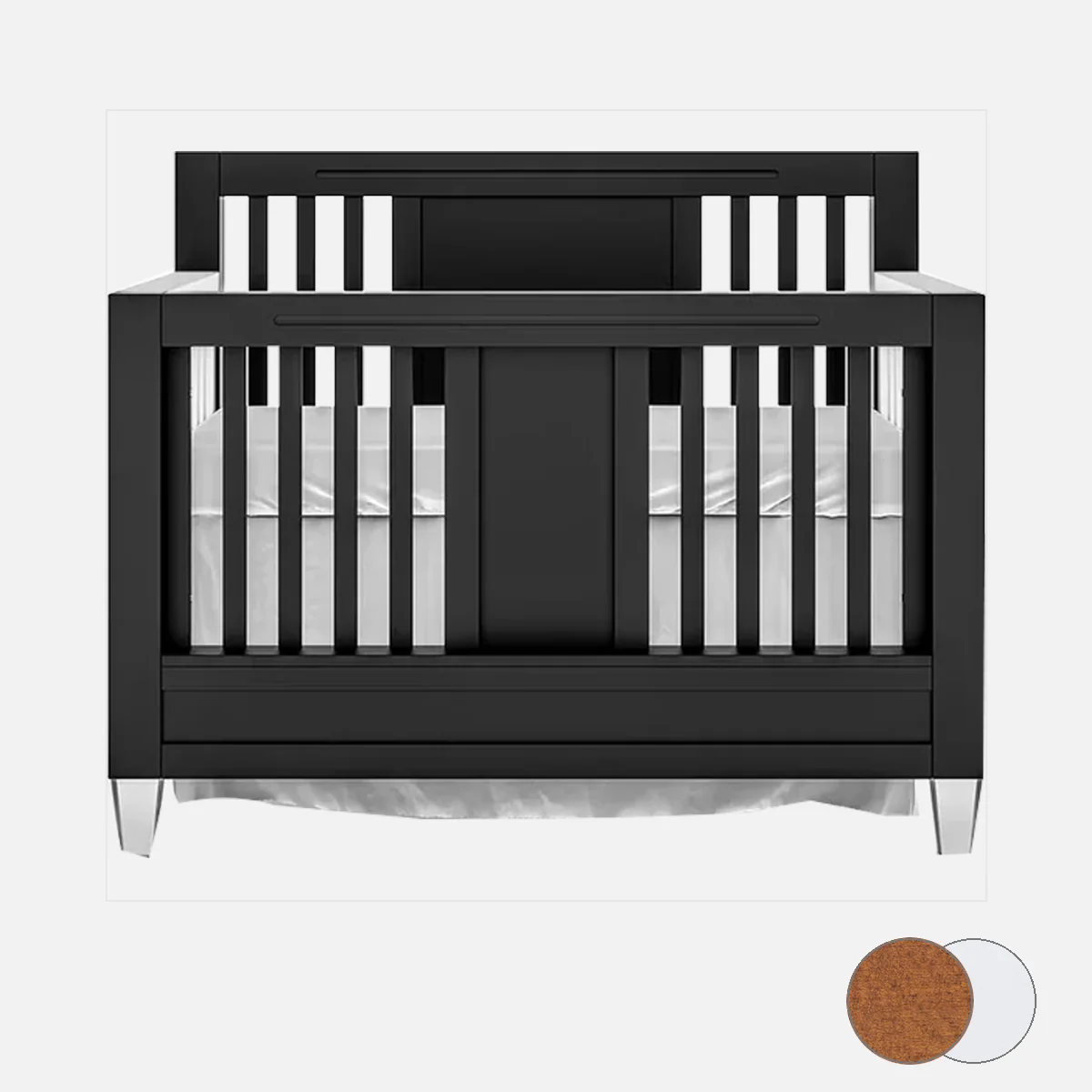 Romina Millenario Convertible Crib – Standard 2 Tone - Image 109