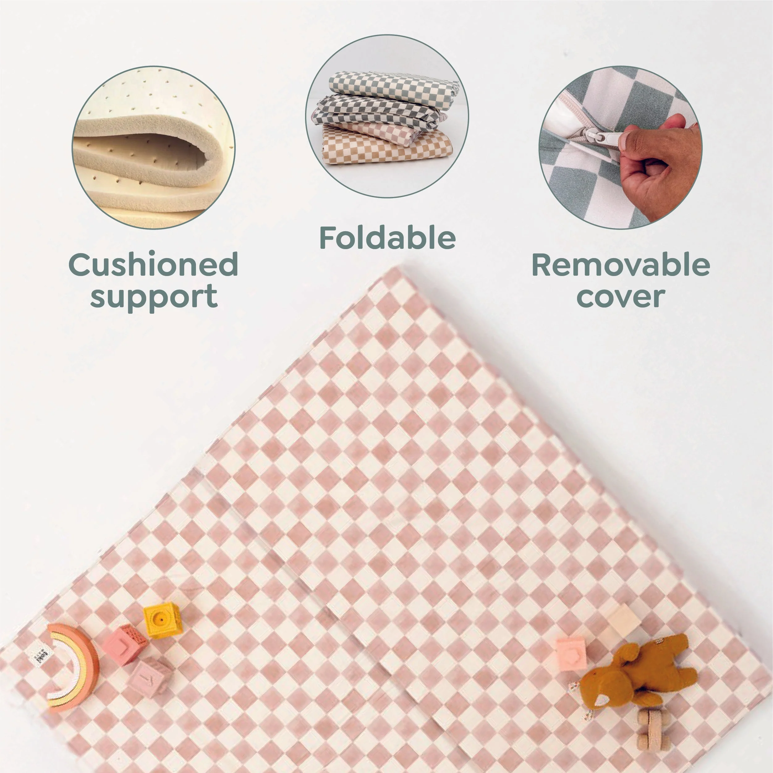 Toki Kids Sage + Breeze Organic Cotton Mat - Image 13